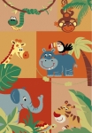 Dywan Kids 2,40 x 3,30 m- Przyjaciele z dżungli Rudy