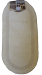 Dywanik Jarpol Cotton owal 0,50x0,80 m - Ekri